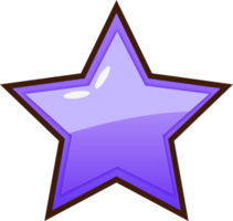 Purple Cartoon Star Button png