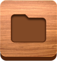 Wooden Folder Button, Wooden Icon png