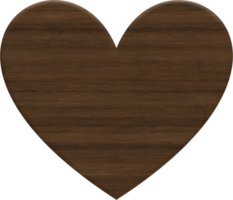 vuoto cuore di legno cartello png