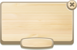 di legno pannello per gioco ui nel cartone animato stile png