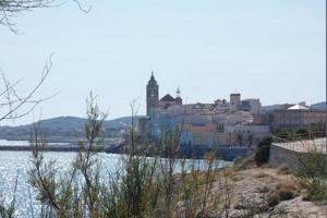 Views of the beautiful town of Sitges on the Catalan Mediterranean coast. photo