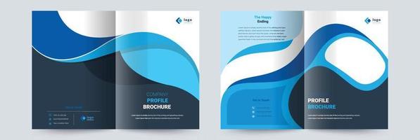 Company Profile Brochure Cover Design Template adept for Multipurpose Projects vector
