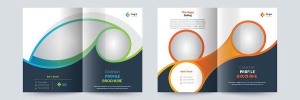 Company Profile Brochure Cover Design Template adept for Multipurpose Projects vector