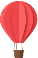 röd papper varm luft ballong, varm luft ballong papper skära png