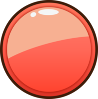 rood tekenfilm cirkel knop png