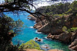 rugged coast, mediterranean coast in the catalan costa brava, Sant Feliu de Guixols photo