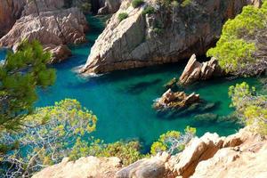 vista de la costa brava catalana, españa foto