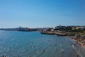 Views of the beautiful town of Sitges on the Catalan Mediterranean coast. photo