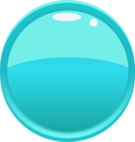 Blue Cartoon Circle Button png