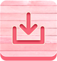 Wooden Download Button, Wooden Icon png