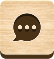 Wooden Message Button, Wooden Icon png