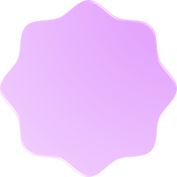 Purple Gradient Wavy Circle, Wavy Circle Button png
