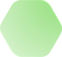 hexagone dégradé vert, bouton hexagone dégradé png