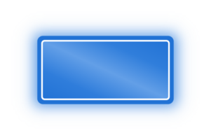 banner de rectángulo azul neón, rectángulo de neón png
