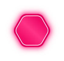 banner hexagonal rosa neón, hexágono neón png