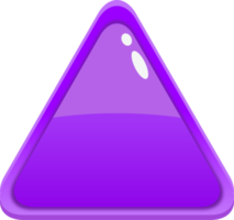 botón de triángulo púrpura de dibujos animados png