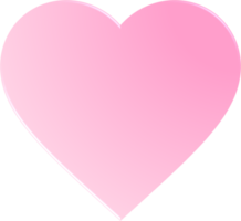 coração gradiente rosa, botão de coração gradiente png