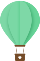 Heißluftballon aus grünem Papier, Papierschnitt für Heißluftballons png