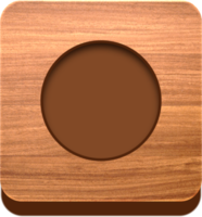 houten Vermelding knop, houten icoon png