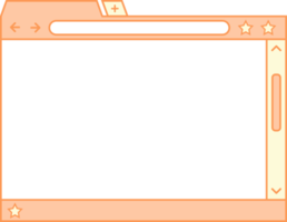 navigateur ui orange mignon, navigateur web mignon png