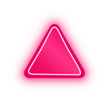 banner de triángulo rosa neón, triángulo de neón png