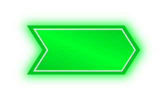 neon groen pijl banier, neon pijl png