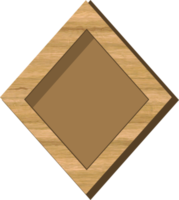 Game Button Wooden Rhombus With Hole png