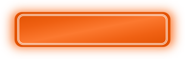 bouton néon orange, bouton néon lumineux png