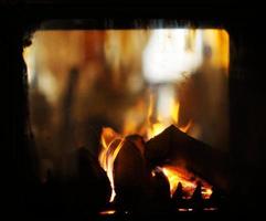 fondo de llama de chimenea foto