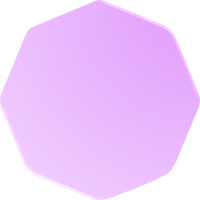 octogone dégradé violet, bouton octogone dégradé png