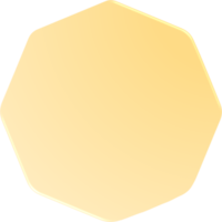 Yellow Gradient Octagon, Gradient Octagon Button png