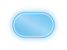 Neon Blue Rounded Rectangle Banner, Neon Rounded Rectangle png