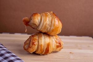 croissant on the table photo