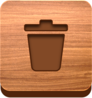 Wooden Recycle Bin Button, Wooden Icon png