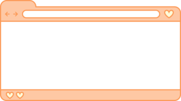 Orange Cute Browser Window, Cute Browser UI png