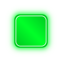 bannière carrée vert néon, carré néon png