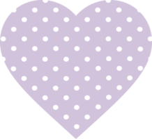 Purple Heart With Polka Dots png