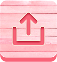 Wooden Upload Button, Wooden Icon png