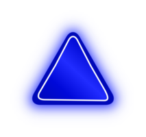banner de triángulo azul neón, triángulo de neón png