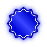 banner de círculo ondulado azul neon, círculo ondulado neon png