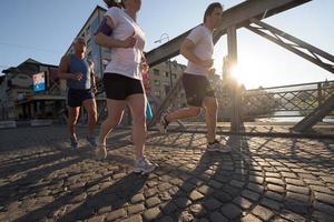 people group jogging photo