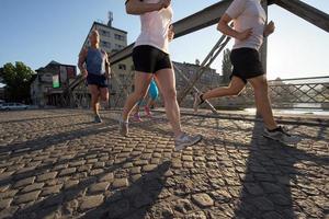 people group jogging photo