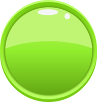 botón redondo verde de dibujos animados png