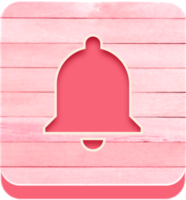 Wooden Notification Bell Button, Wooden Icon png