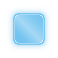 Neon Blue Square Banner, Neon Square png