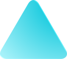 triângulo gradiente azul, botão de triângulo gradiente png