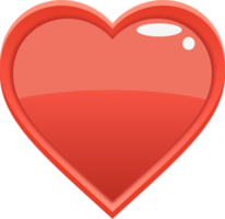 Red Cartoon Heart Button png