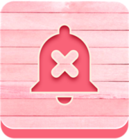 Wooden Disable Notification Button, Wooden Icon png