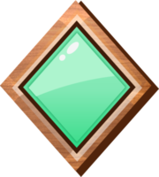 botão de madeira redondo de desenho verde png
