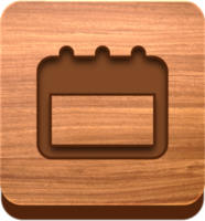 Wooden Calendar Button, Wooden Icon png
